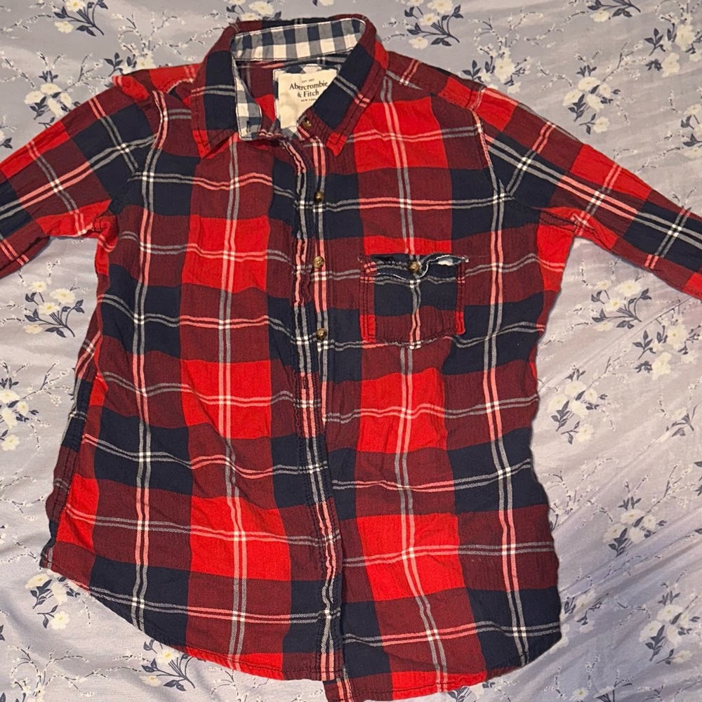 abercrombie and fitch plaid flannel shirt